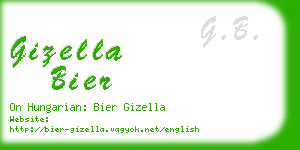 gizella bier business card